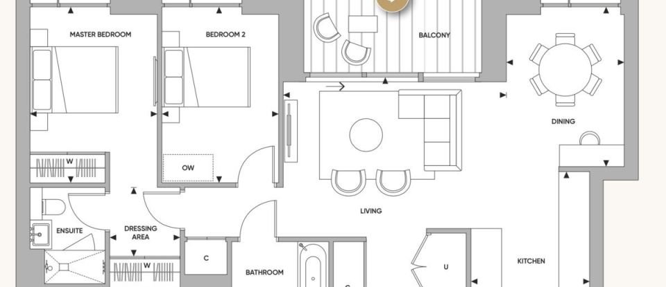 2 bedroom Apartment in London (SW6)